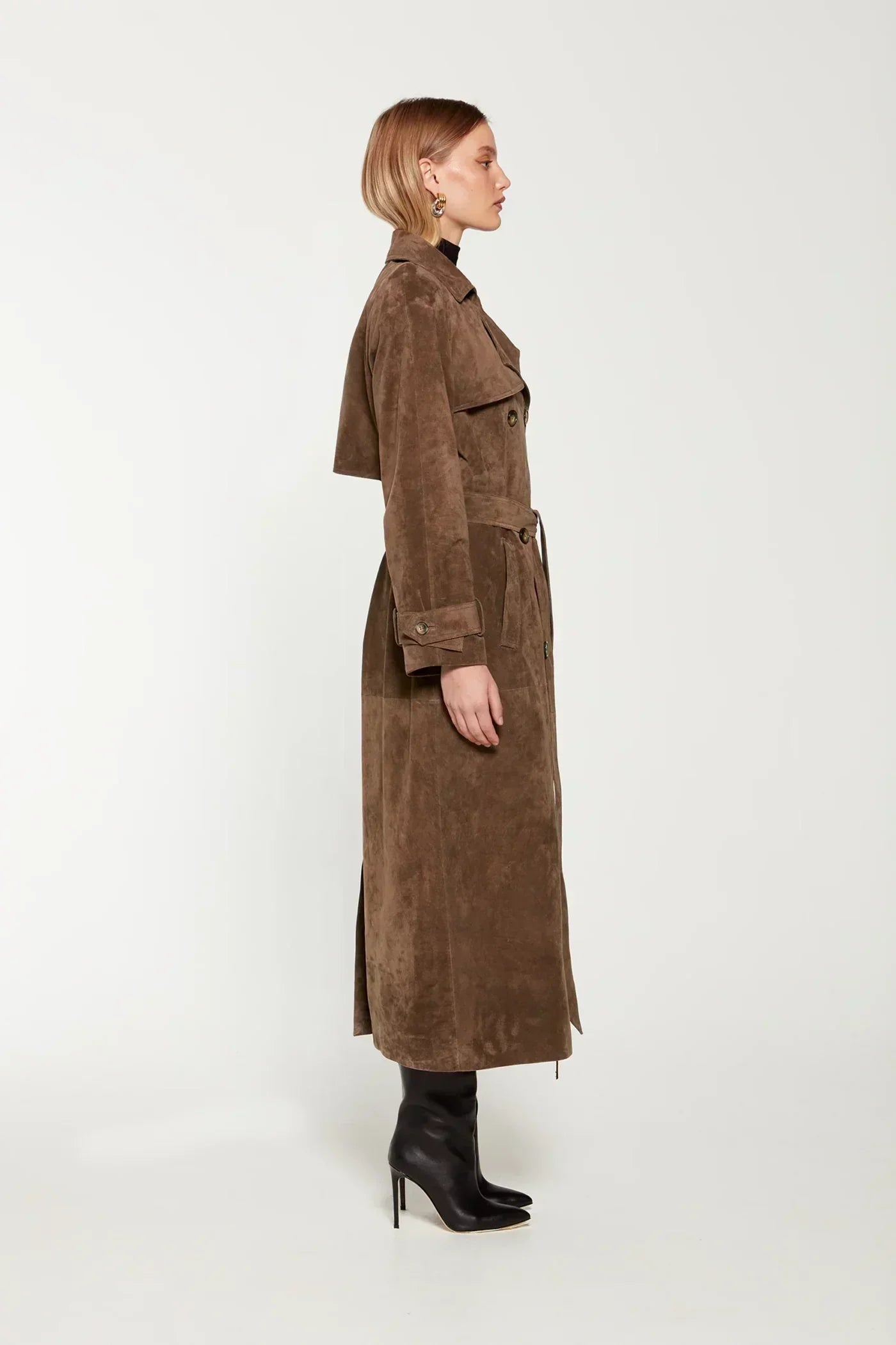 Lilu | Wildleder-Trenchcoat