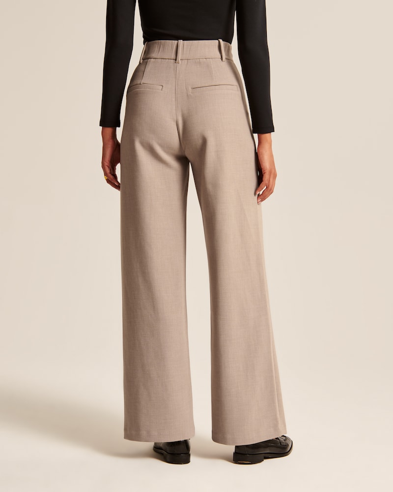 Elegante Wide-Leg Hose in Beige – Minimalistischer Stil für jeden Anlass