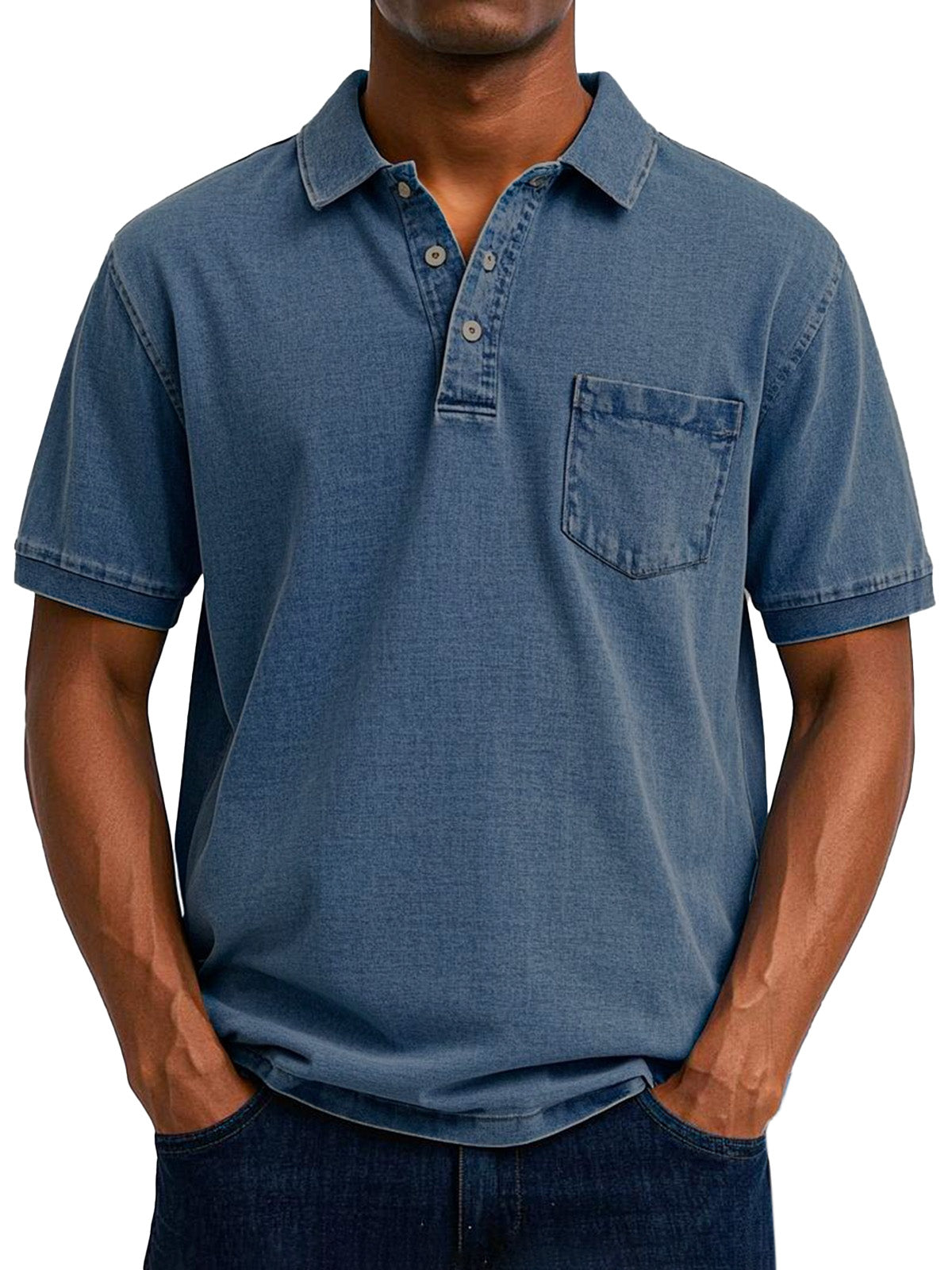 Vintage Polo Shirt mit Brusttasche – Lässiger Herren Style