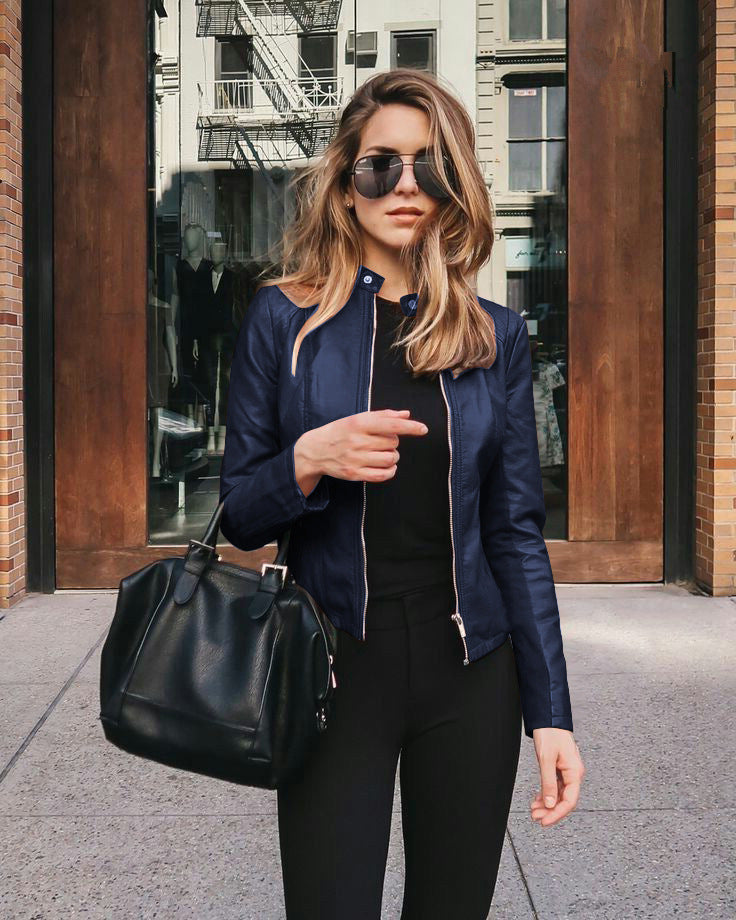 Moderne Damen Bikerjacke mit urbanem Chic und zeitlosem Design