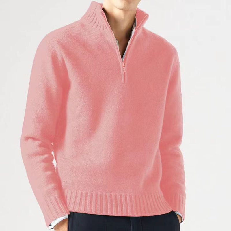 Anton | Luxuriöser Pullover mit Halbreißverschluss