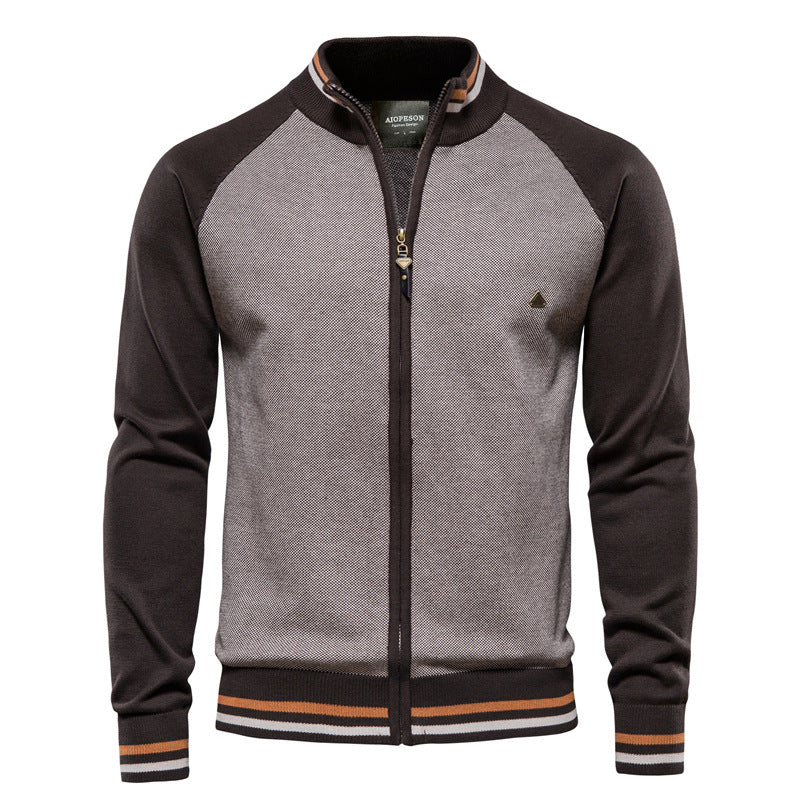 Feinstrickjacke mit Reißverschluss – Stilvolle Strickjacke mit Stehkragen