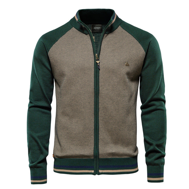 Feinstrickjacke mit Reißverschluss – Stilvolle Strickjacke mit Stehkragen