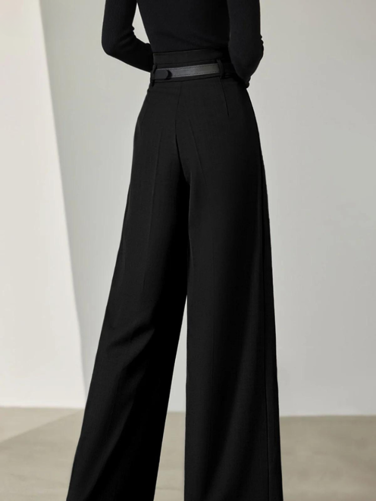 Gisela | Hochgeschnittene Hose mit weitem Bein für Damen