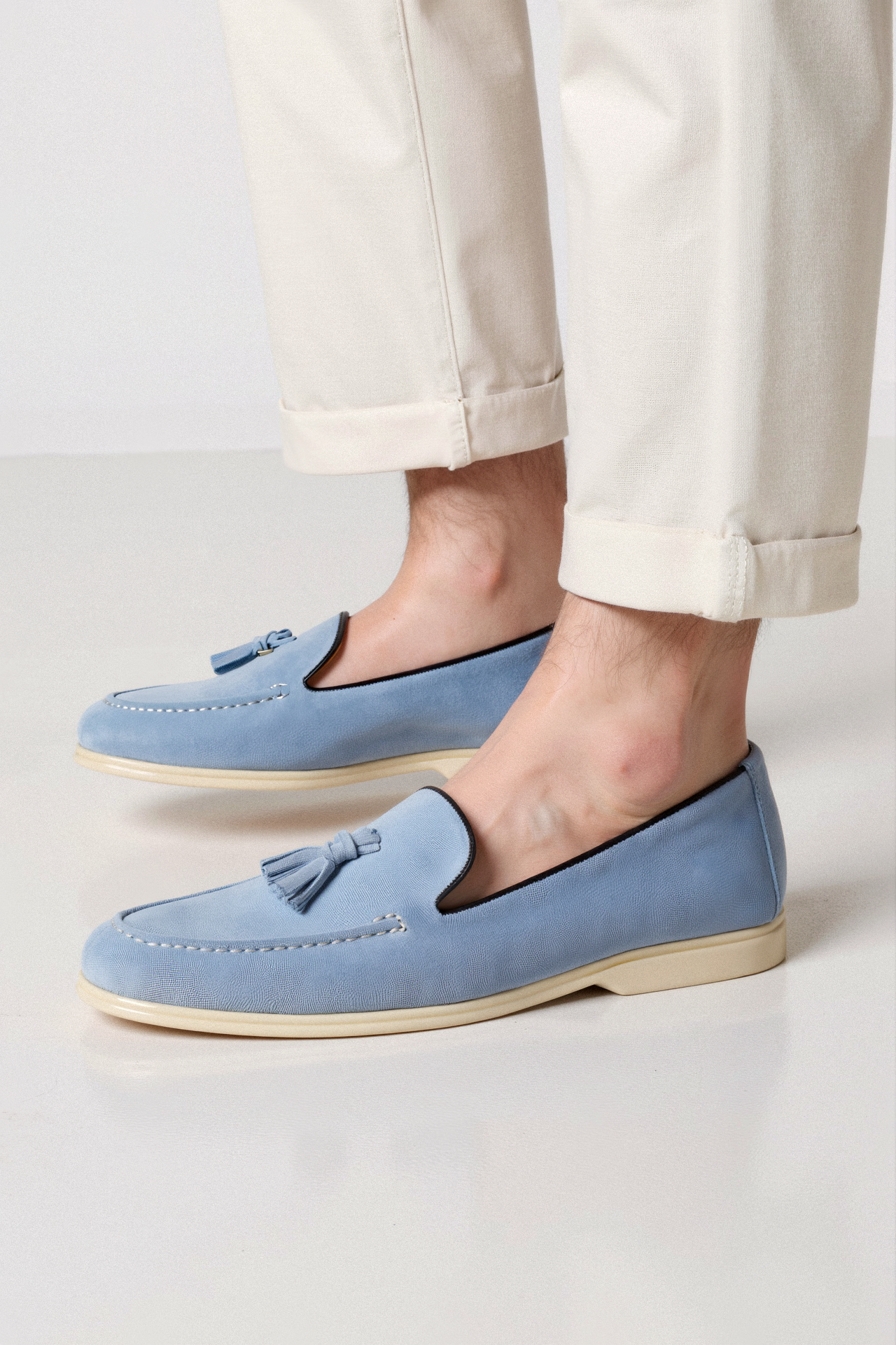 Beige Loafer mit Quasten – Eleganz und Komfort