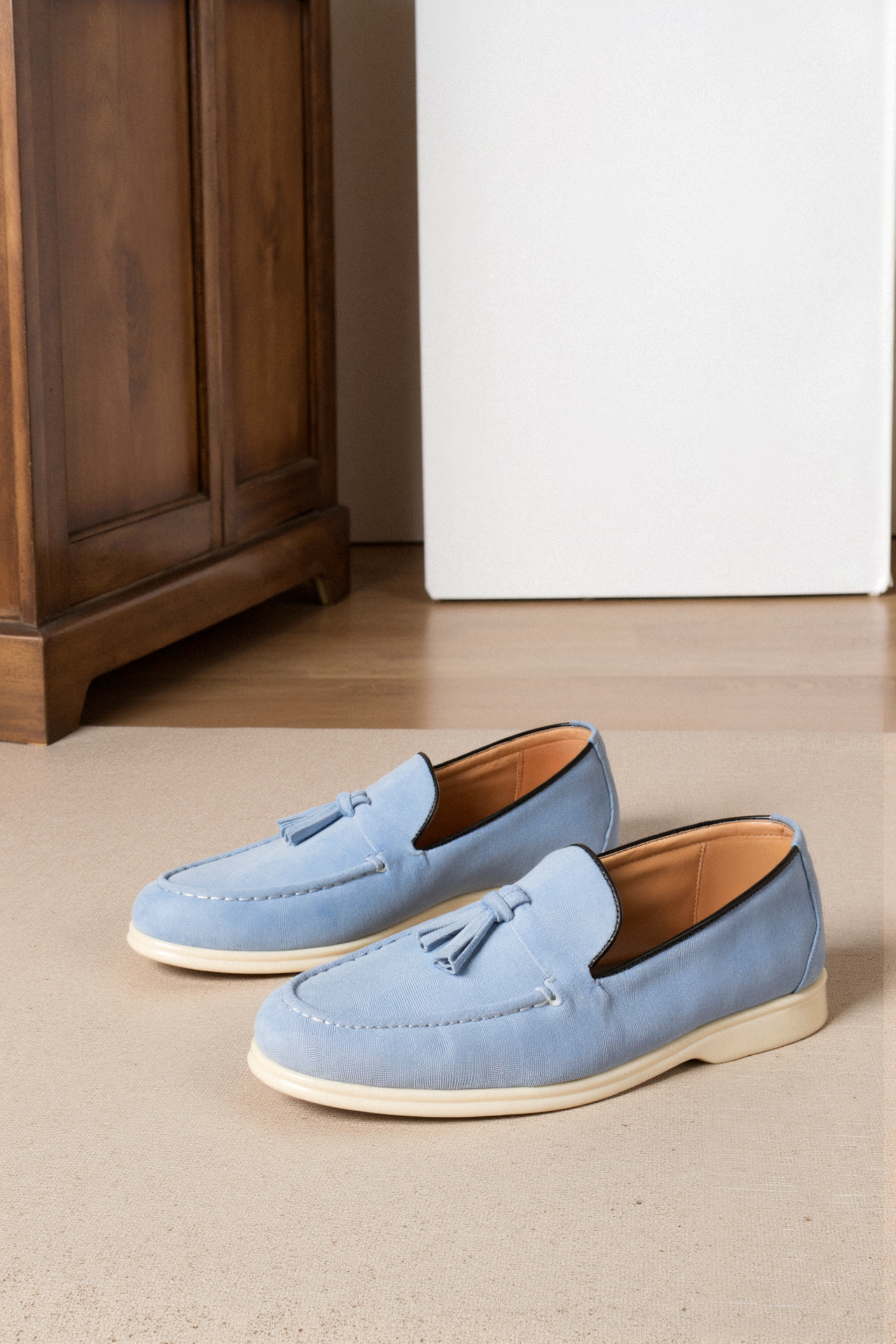 Beige Loafer mit Quasten – Eleganz und Komfort