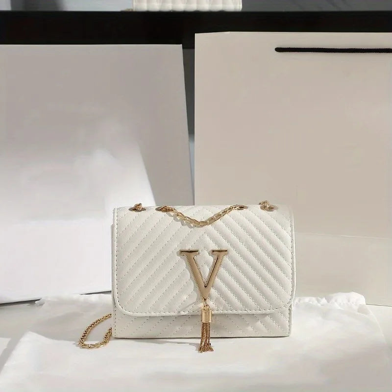 Stickerei Frauen Umhängetasche Faden Luxus Handtasche. Schultertasche