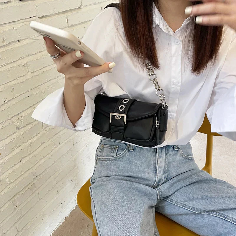 Retro Damen Kette Kleine Schultertasche
