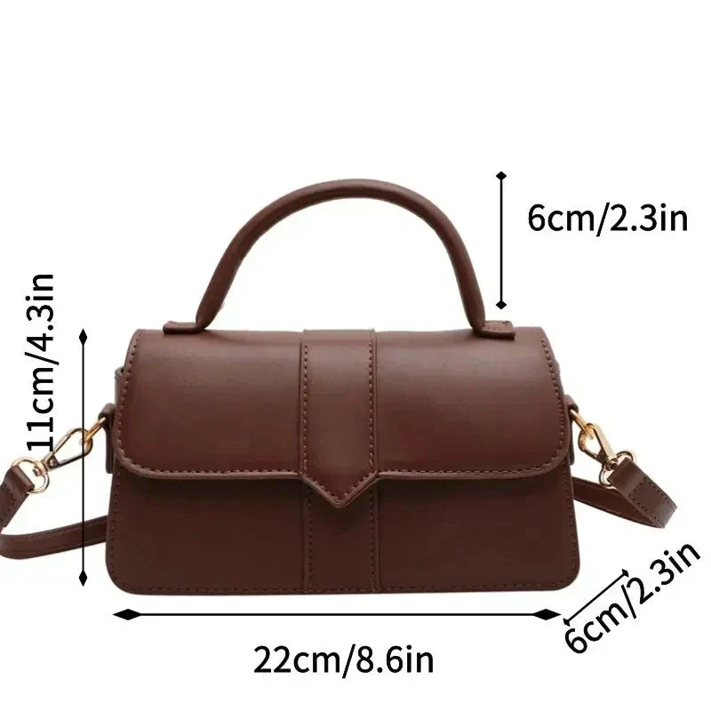 Leder Schultertasche. Modische Umhängetaschen Vintage Unterarmtasche