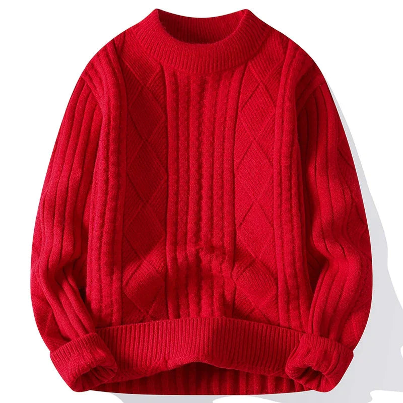 Dorian | Luxuriöser Herrenpullover mit Diamantmuster