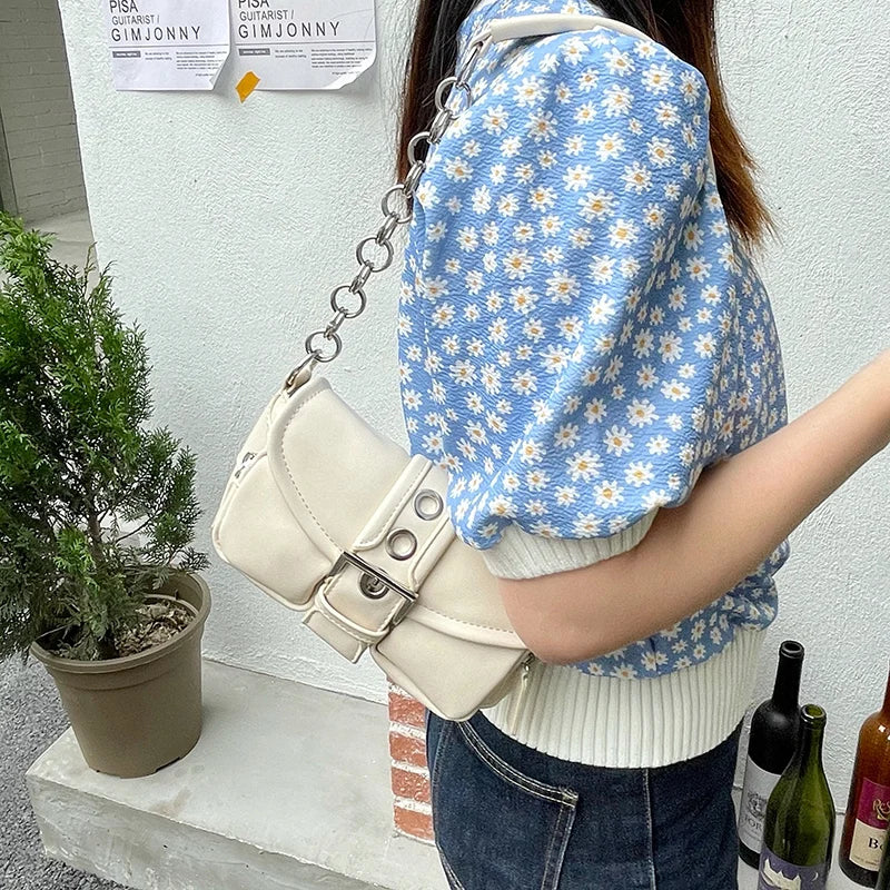 Retro Damen Kette Kleine Schultertasche