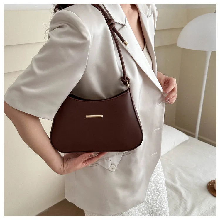 Unterarm Schultertaschen für Frauen. Neue Textur PU-Leder Umhängetasche