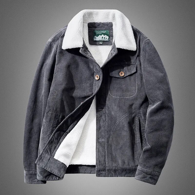 Steffen | Cordjacke mit Fleecefutter – Stilvoll, Warm & Perfekt für den Winter