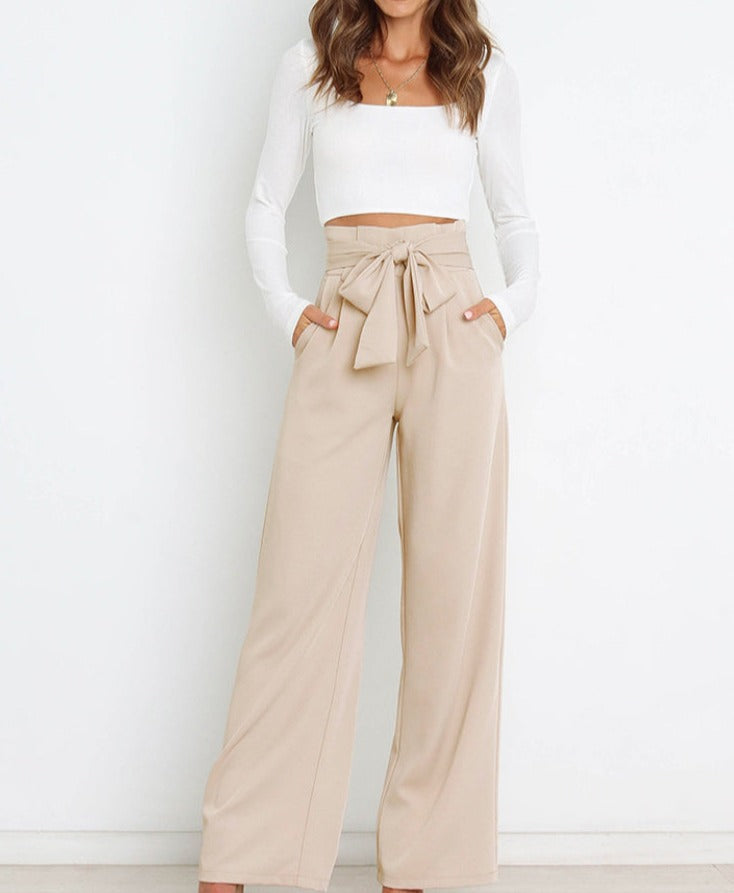 Gudrun | Elegante Stoffhose mit Schleife