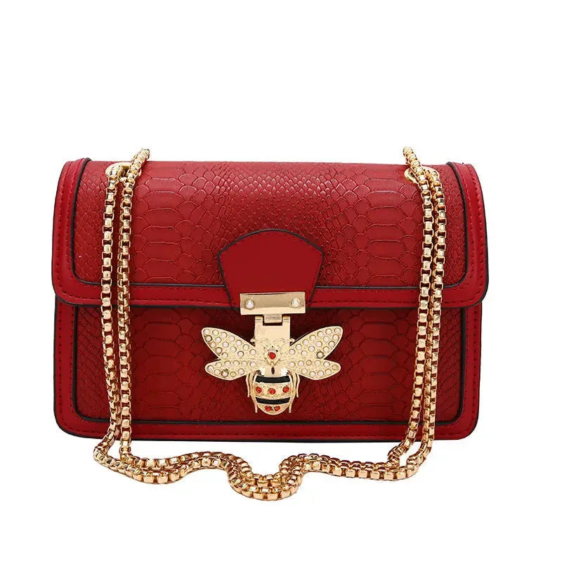Luxuriöse Crooobody Handtasche. Bienenverschluss Tote Lässig Klappe. Krokodilprint Handtasche