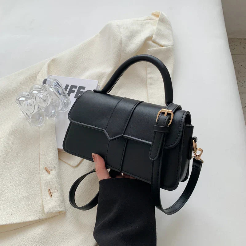 Leder Schultertasche. Modische Umhängetaschen Vintage Unterarmtasche