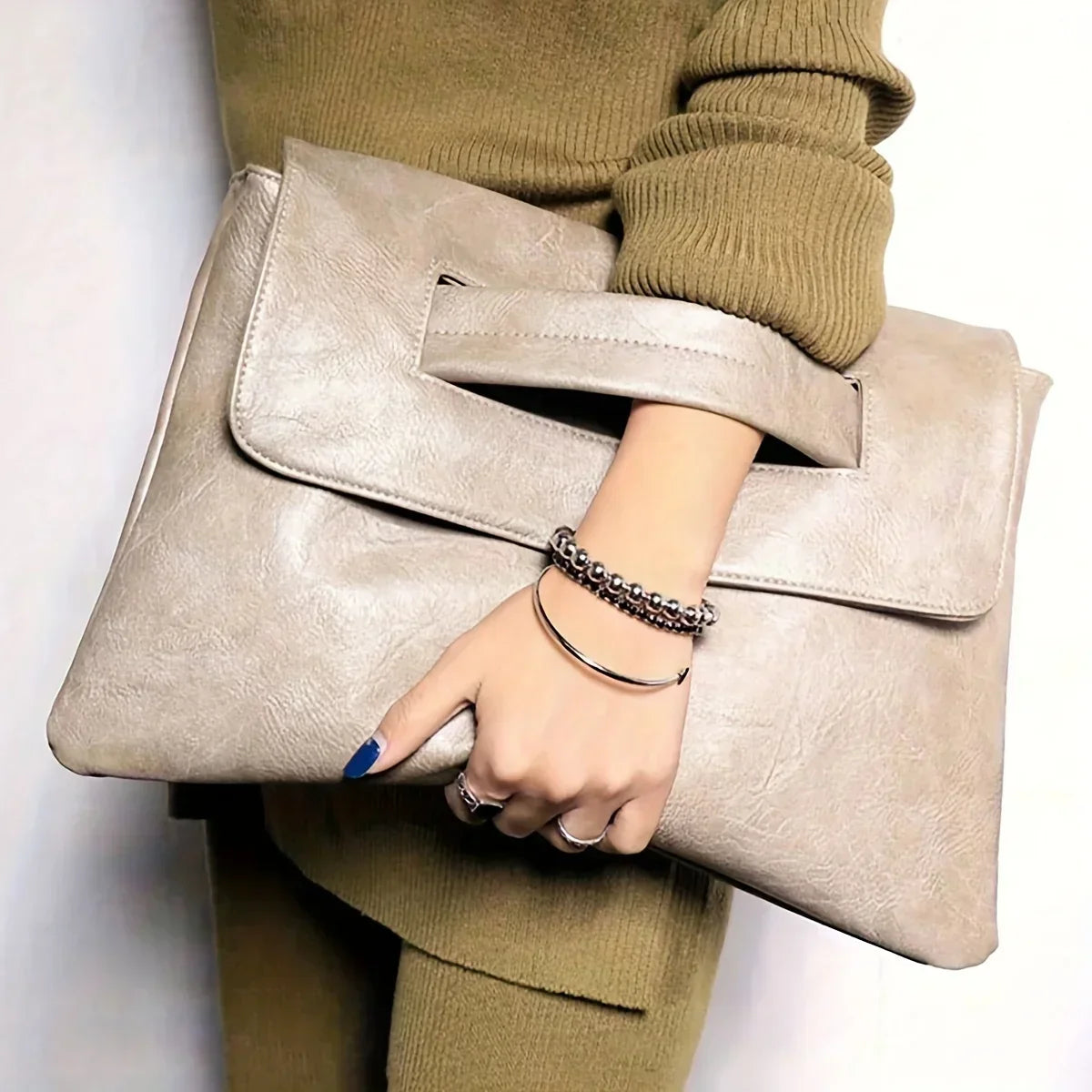Modische Abendtasche, elegant und exquisit, vintage Leder Clutch.