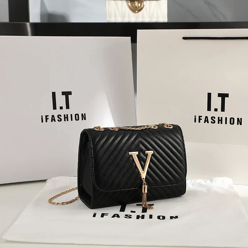 Stickerei Frauen Umhängetasche Faden Luxus Handtasche. Schultertasche