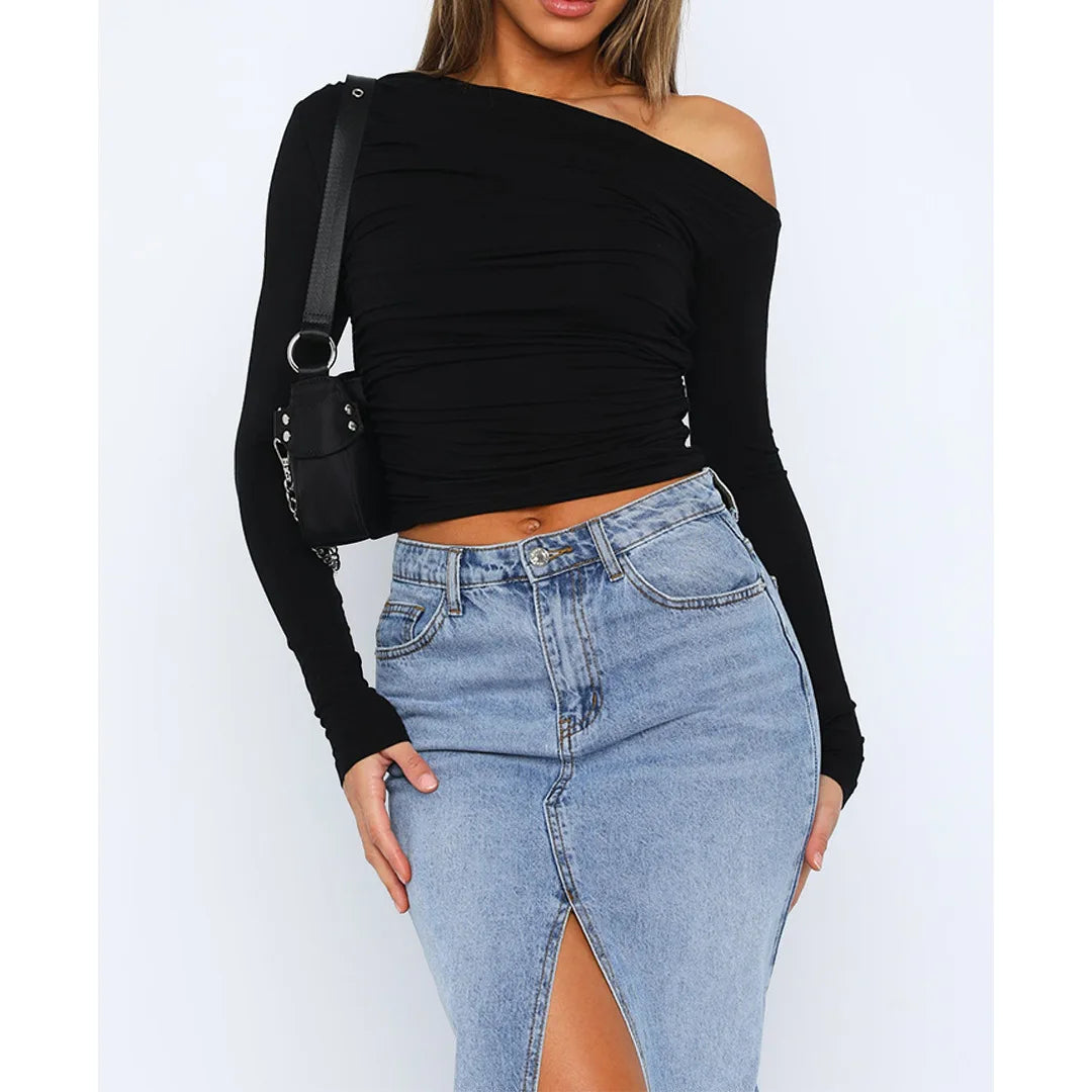 Käthe | Schickes Twisted Long Sleeve Top für Frauen