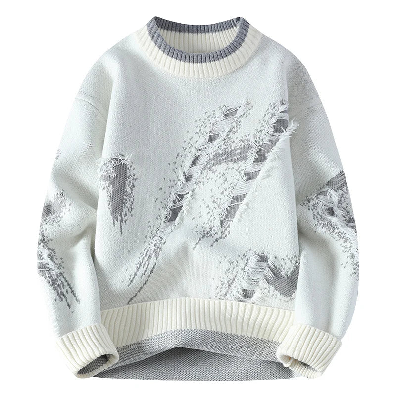 Raphael | Moderner Distressed-Look Pullover für Herren