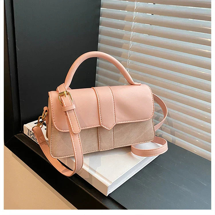 Leder Schultertasche. Modische Umhängetaschen Vintage Unterarmtasche