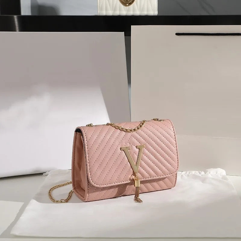 Stickerei Frauen Umhängetasche Faden Luxus Handtasche. Schultertasche
