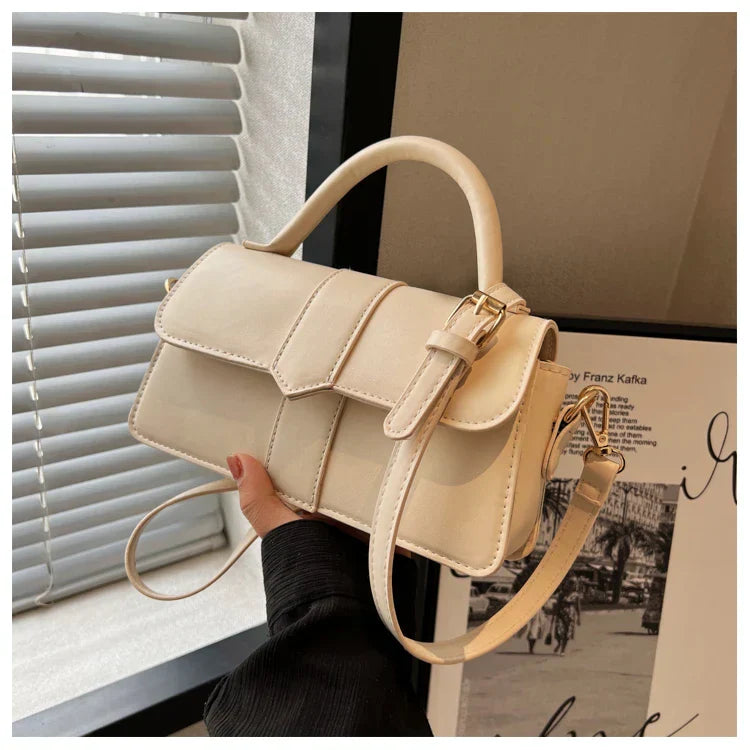 Leder Schultertasche. Modische Umhängetaschen Vintage Unterarmtasche