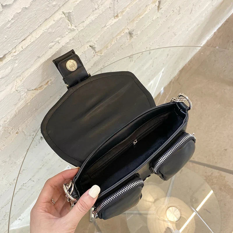 Retro Damen Kette Kleine Schultertasche