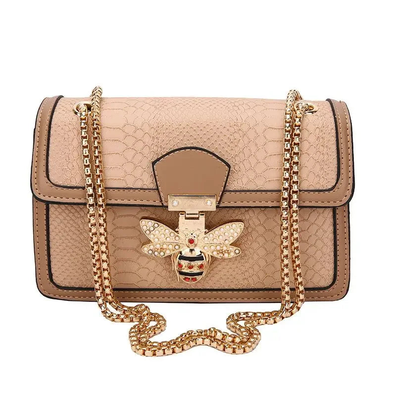 Luxuriöse Crooobody Handtasche. Bienenverschluss Tote Lässig Klappe. Krokodilprint Handtasche