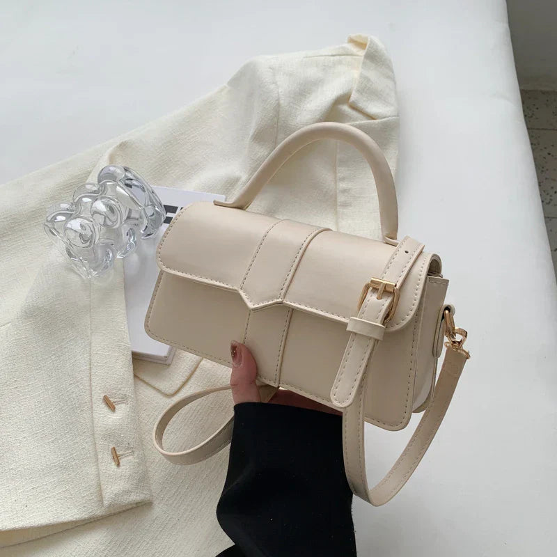 Leder Schultertasche. Modische Umhängetaschen Vintage Unterarmtasche