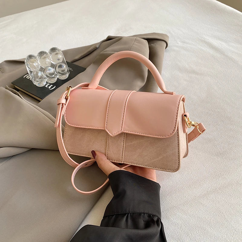 Leder Schultertasche. Modische Umhängetaschen Vintage Unterarmtasche