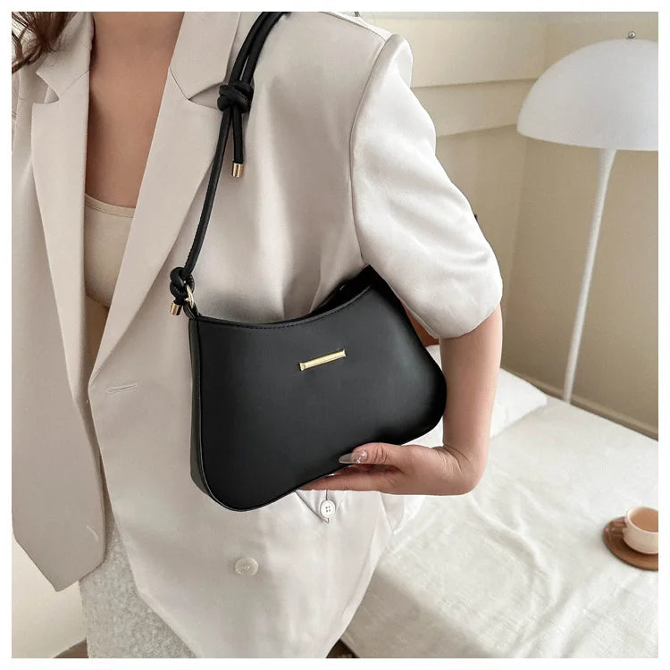 Unterarm Schultertaschen für Frauen. Neue Textur PU-Leder Umhängetasche