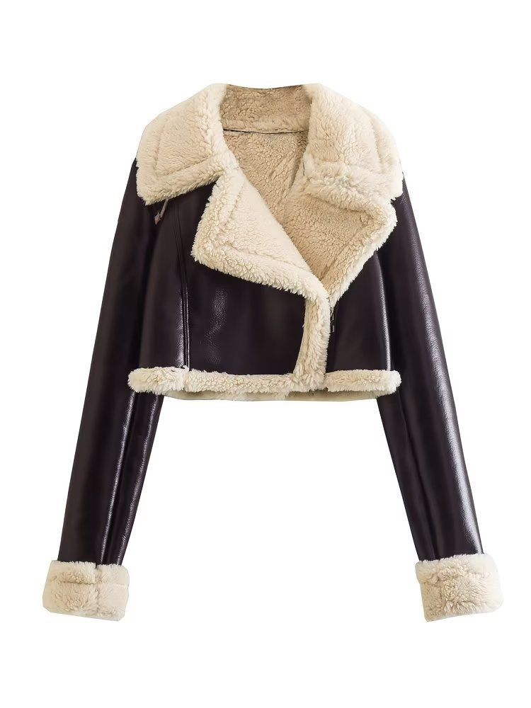 Anna | Warme Kunstlederjacke