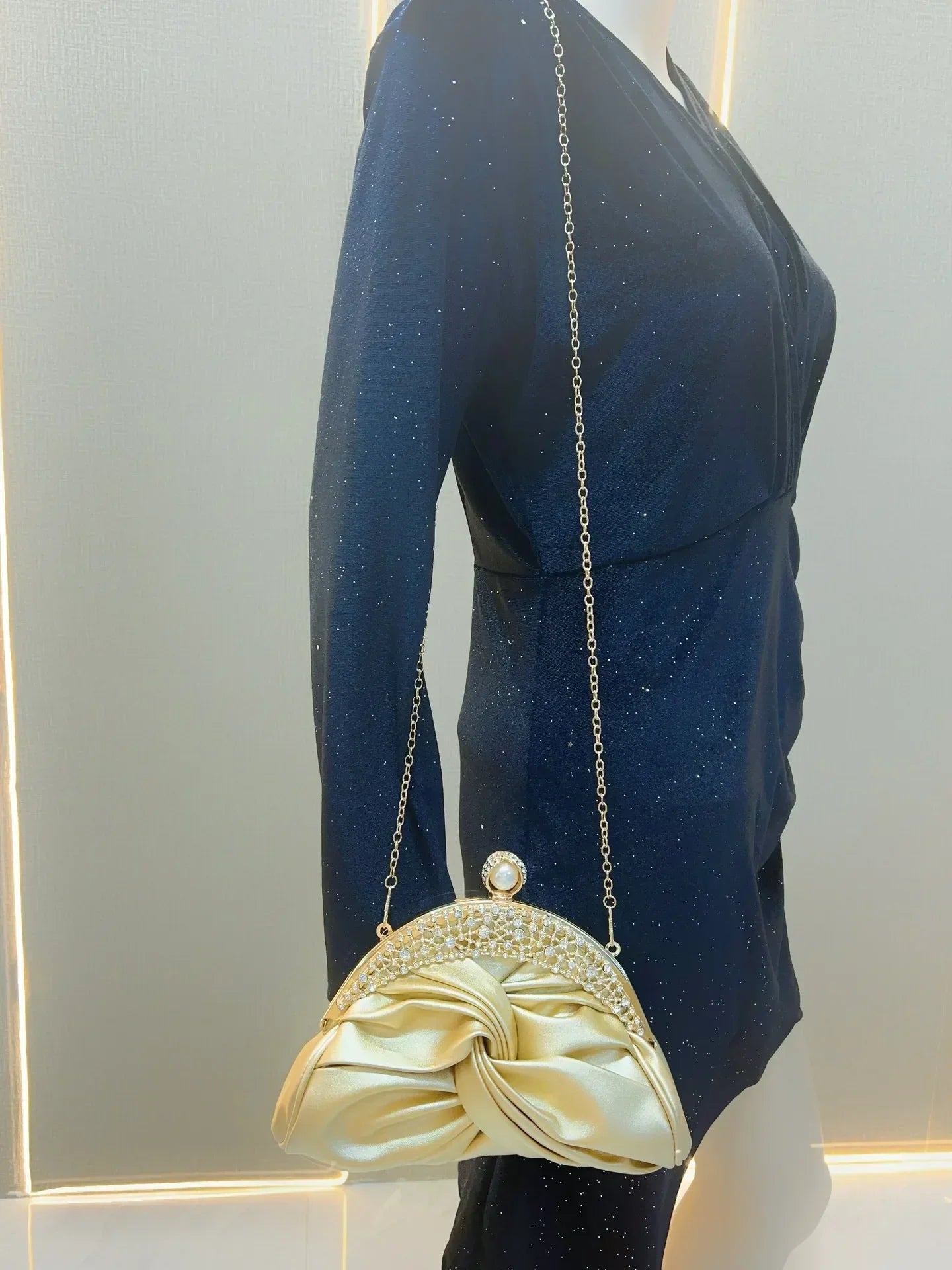Luxuriöse Damenmode Design Handtaschen Funkelnde Bankett Clutch Tasche