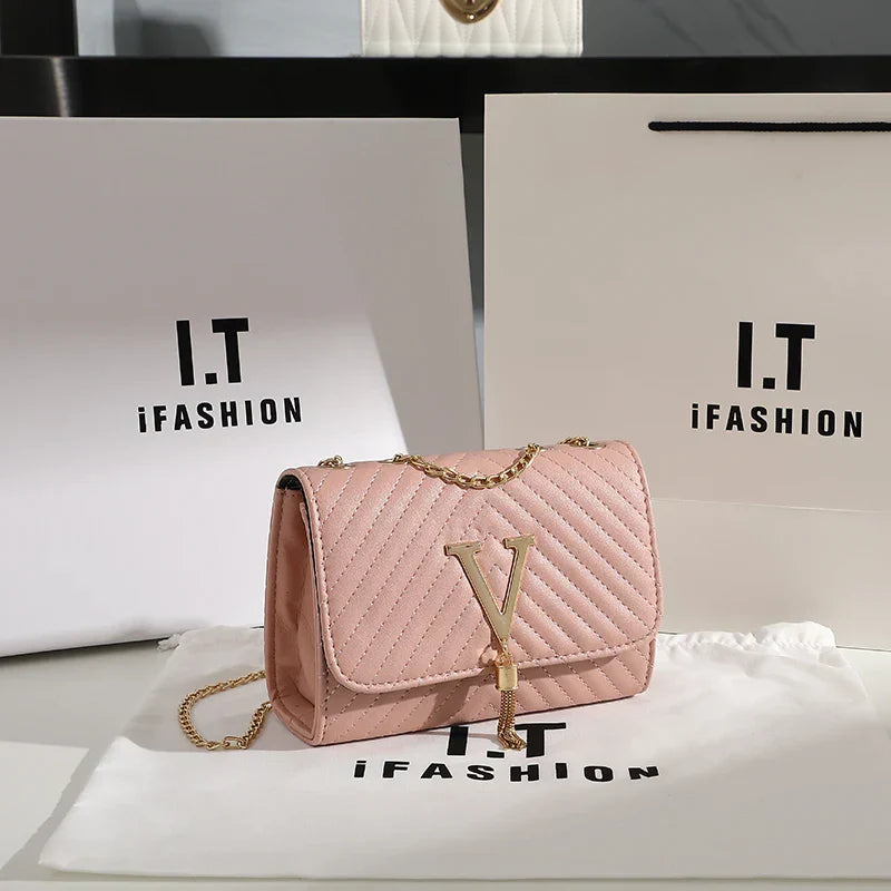 Stickerei Frauen Umhängetasche Faden Luxus Handtasche. Schultertasche