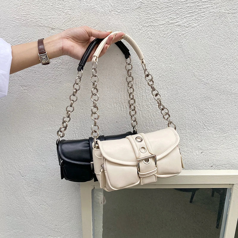 Retro Damen Kette Kleine Schultertasche
