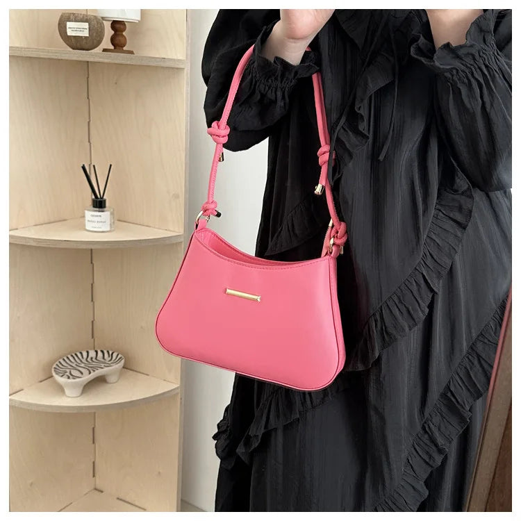 Unterarm Schultertaschen für Frauen. Neue Textur PU-Leder Umhängetasche