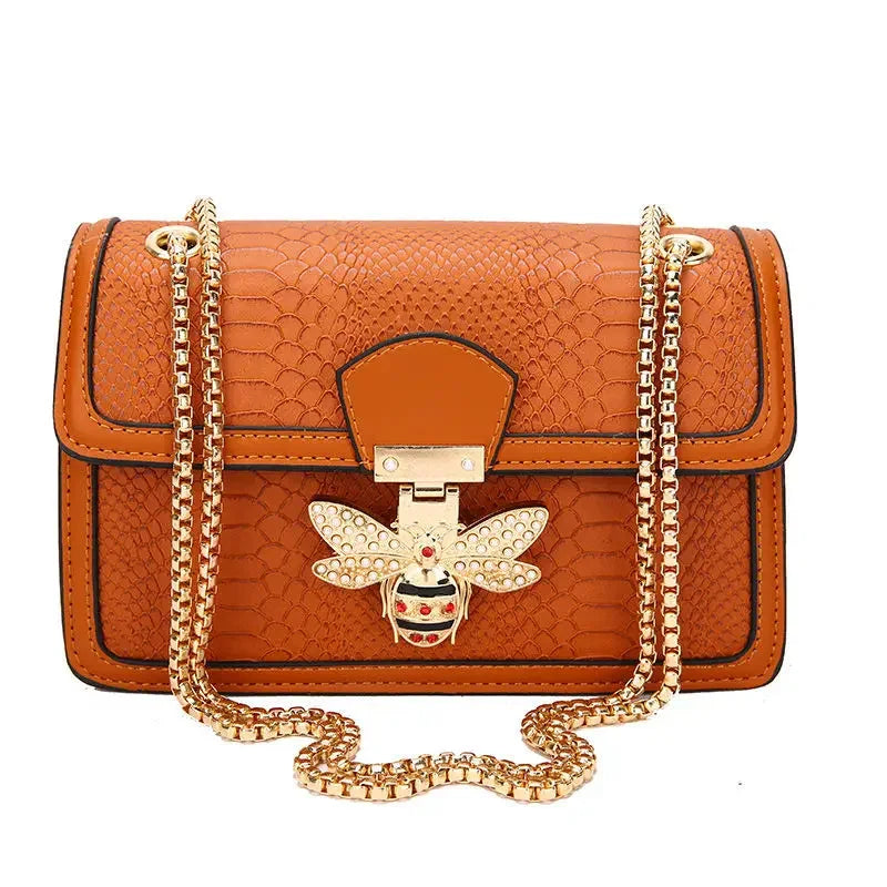 Luxuriöse Crooobody Handtasche. Bienenverschluss Tote Lässig Klappe. Krokodilprint Handtasche