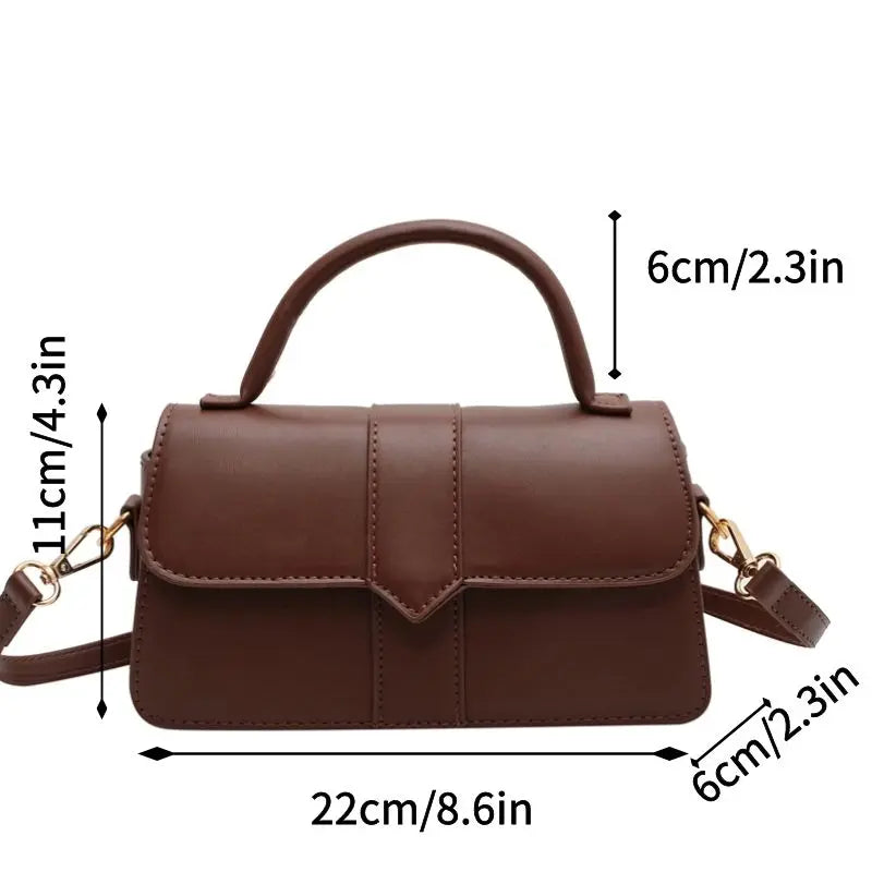Leder Schultertasche. Modische Umhängetaschen Vintage Unterarmtasche