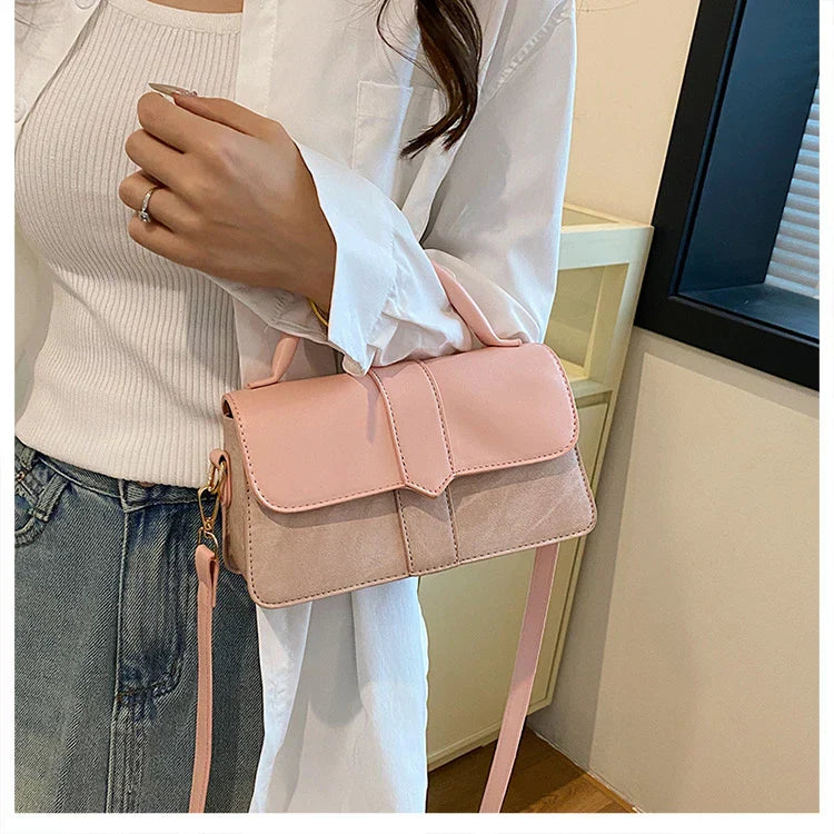 Leder Schultertasche. Modische Umhängetaschen Vintage Unterarmtasche