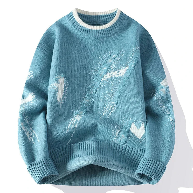 Raphael | Moderner Distressed-Look Pullover für Herren