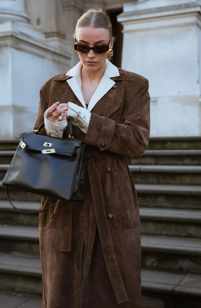 Lilu | Wildleder-Trenchcoat