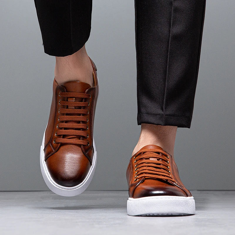 David™ - Herren Turnschuhe aus Leder