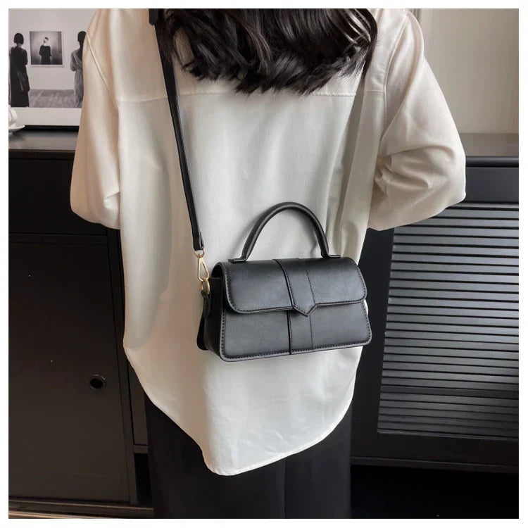 Leder Schultertasche. Modische Umhängetaschen Vintage Unterarmtasche