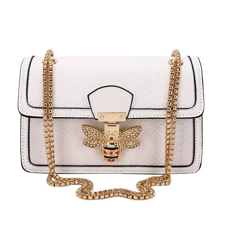 Luxuriöse Crooobody Handtasche. Bienenverschluss Tote Lässig Klappe. Krokodilprint Handtasche