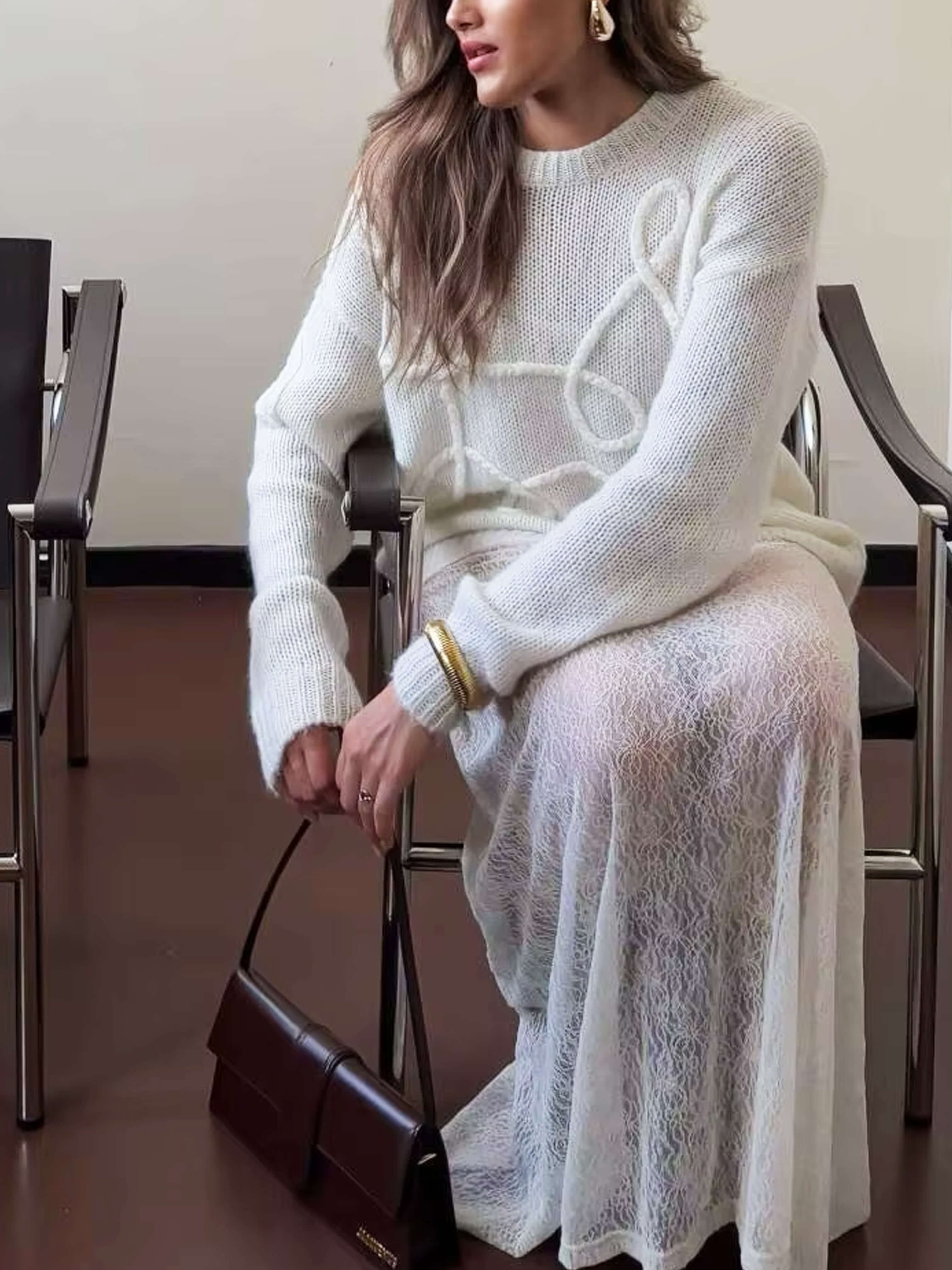 Damen Strickpullover – Oversize Pullover mit Strickmuster für stilvolle Outfits