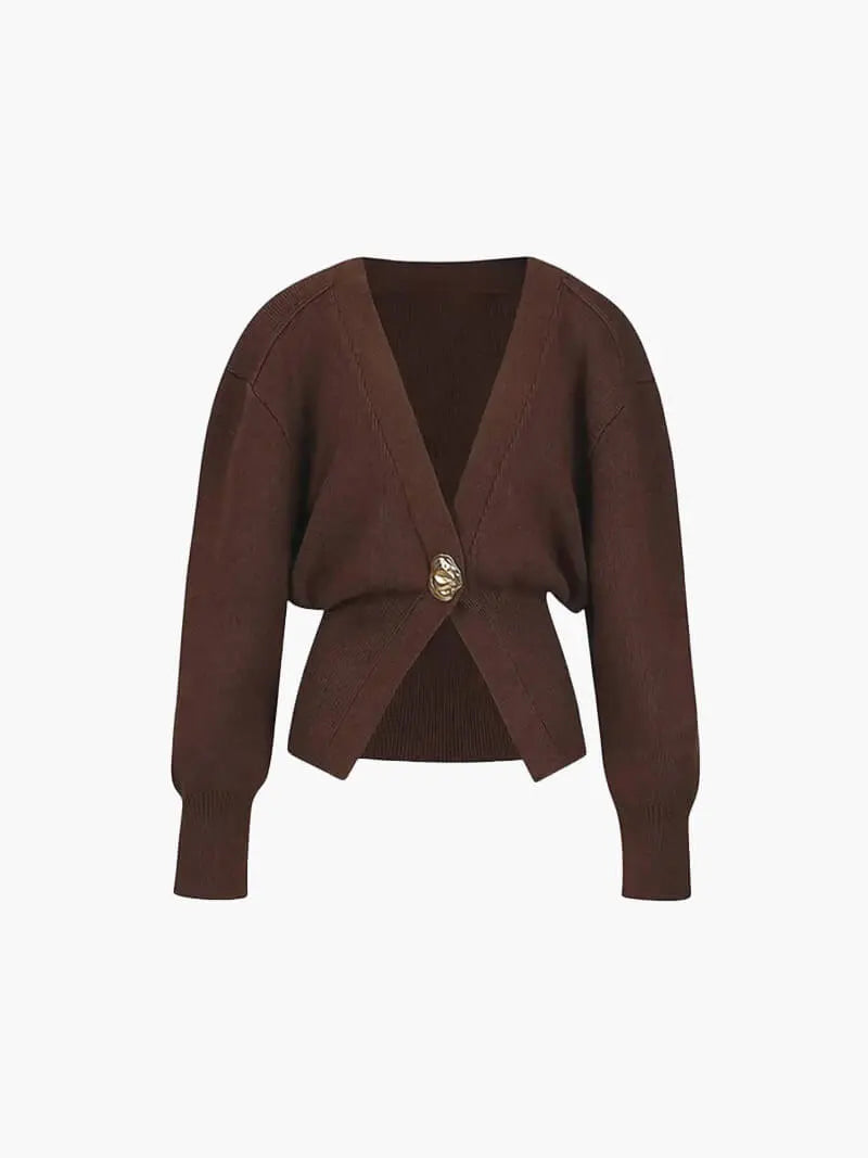 Norina | Strickcardigan mit auffälligem Knopf