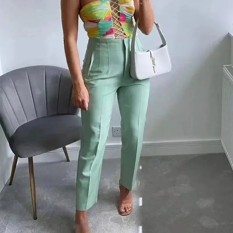 Isabell | High-Waisted Plissee-Hosen