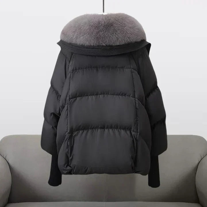 Gretl | Pufferjacke mit Kunstpelzkragen