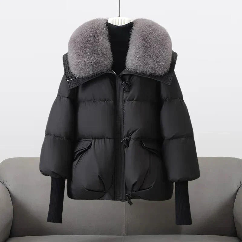 Gretl | Pufferjacke mit Kunstpelzkragen